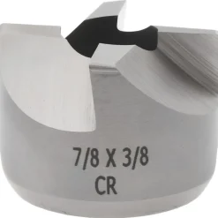 Reverse Counterbore: 7/8" Dia, 3/8" Pilot Hole, 4 Flutes, High Speed Steel