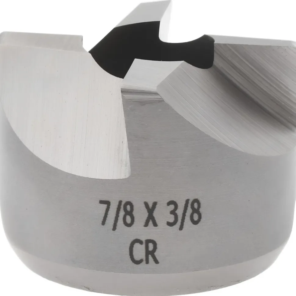 Reverse Counterbore: 7/8" Dia, 3/8" Pilot Hole, 4 Flutes, High Speed Steel