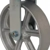 Rigid Top Plate Caster: Cast Iron, 8" Wheel Dia, 2" Wheel Width, 1250 lb Capacity, 9-1/2" OAH