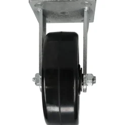 Rigid Top Plate Caster: Phenolic, 6" Wheel Dia, 2" Wheel Width, 1,200 lb Capacity, 7-1/2" OAH