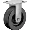 Rigid Top Plate Caster: Phenolic, 5" Wheel Dia, 2" Wheel Width, 900 lb Capacity, 6-1/2" OAH