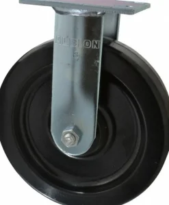 Rigid Top Plate Caster: Phenolic, 8" Wheel Dia, 2" Wheel Width, 1,250 lb Capacity, 9-1/2" OAH