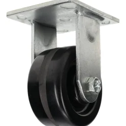 Rigid Top Plate Caster: Phenolic, 4" Wheel Dia, 2" Wheel Width, 800 lb Capacity, 5-5/8" OAH
