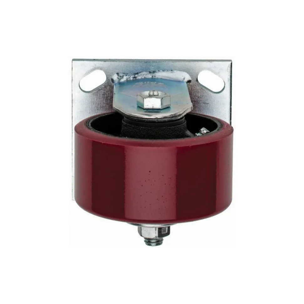 Rigid Top Plate Caster: Polyurethane, 4" Wheel Dia, 2" Wheel Width, 700 lb Capacity, 5-5/8" OAH