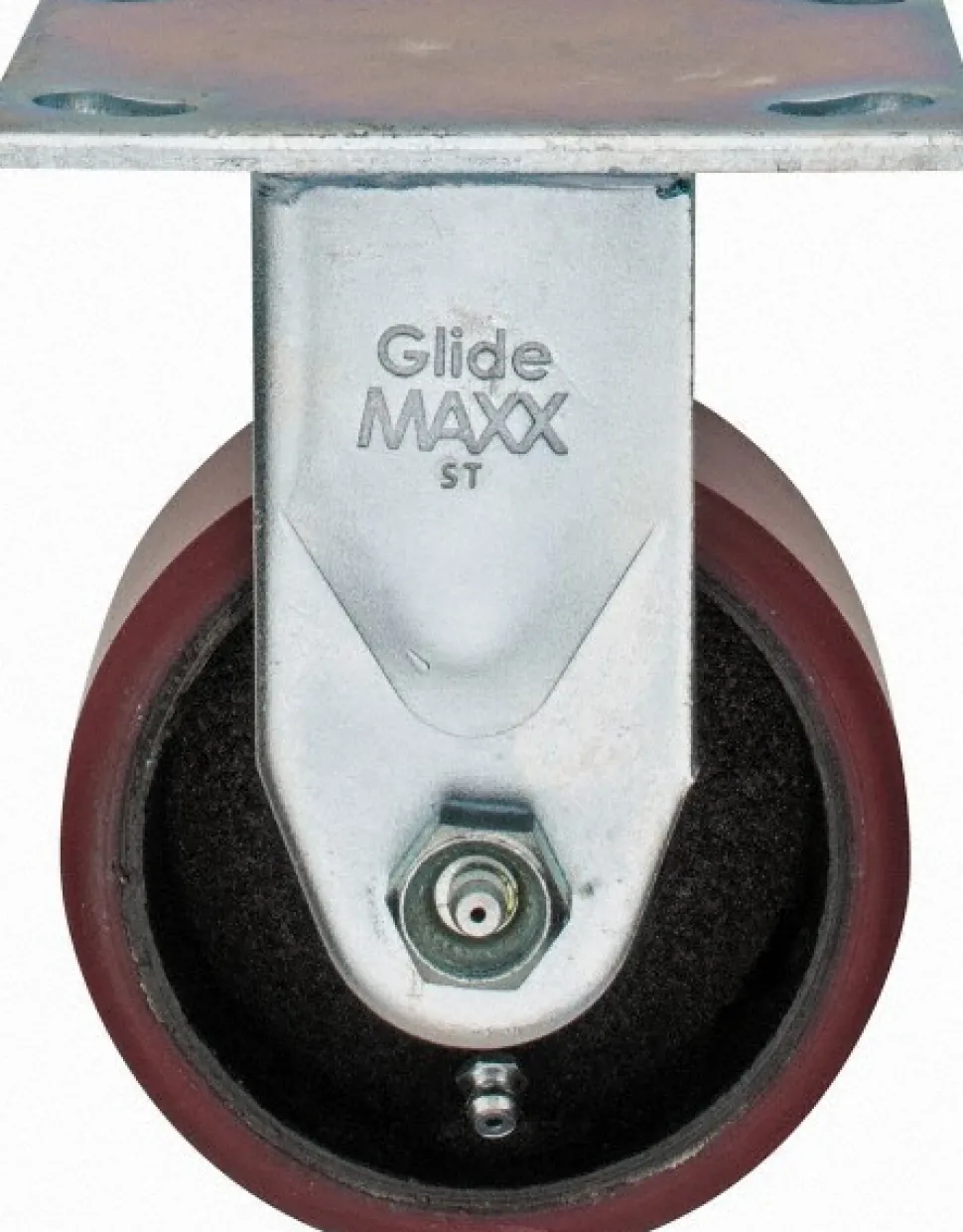 Rigid Top Plate Caster: Polyurethane, 4" Wheel Dia, 2" Wheel Width, 700 lb Capacity, 5-5/8" OAH