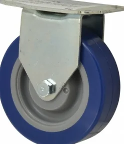 Rigid Top Plate Caster: Polyurethane, 4" Wheel Dia, 1-1/4" Wheel Width, 275 lb Capacity, 4-11/16" OAH