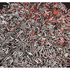 Rod Tumbling Media: Steel Carrier, Stainless Steel Abrasive, 5 mm Long, 5 mm High