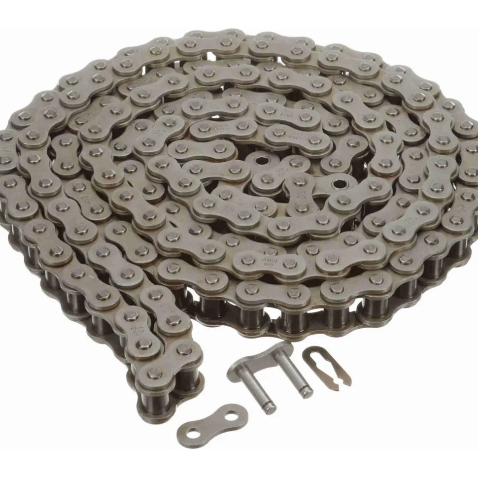 Roller Chain: Standard Riveted, 3/4" Pitch, 60 Trade, 10' Long, 1 Strand