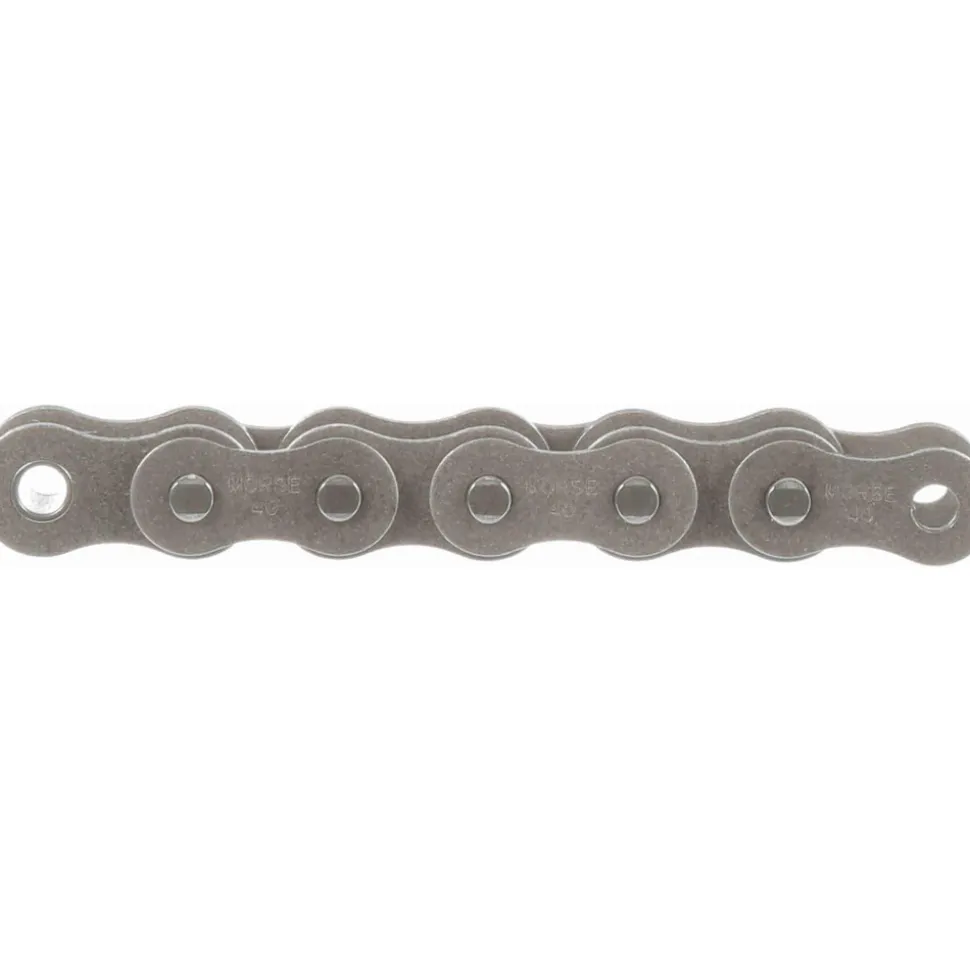 Roller Chain: Standard Riveted, 1/2" Pitch, 40 Trade, 10' Long, 1 Strand