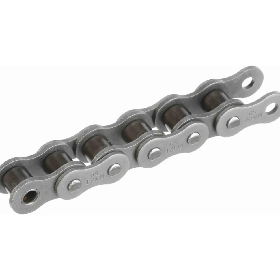 Roller Chain: Standard Riveted, 5/8" Pitch, 50 Trade, 10' Long, 1 Strand