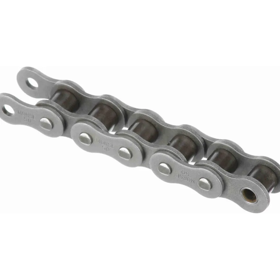 Roller Chain: Standard Riveted, 5/8" Pitch, 50 Trade, 10' Long, 1 Strand