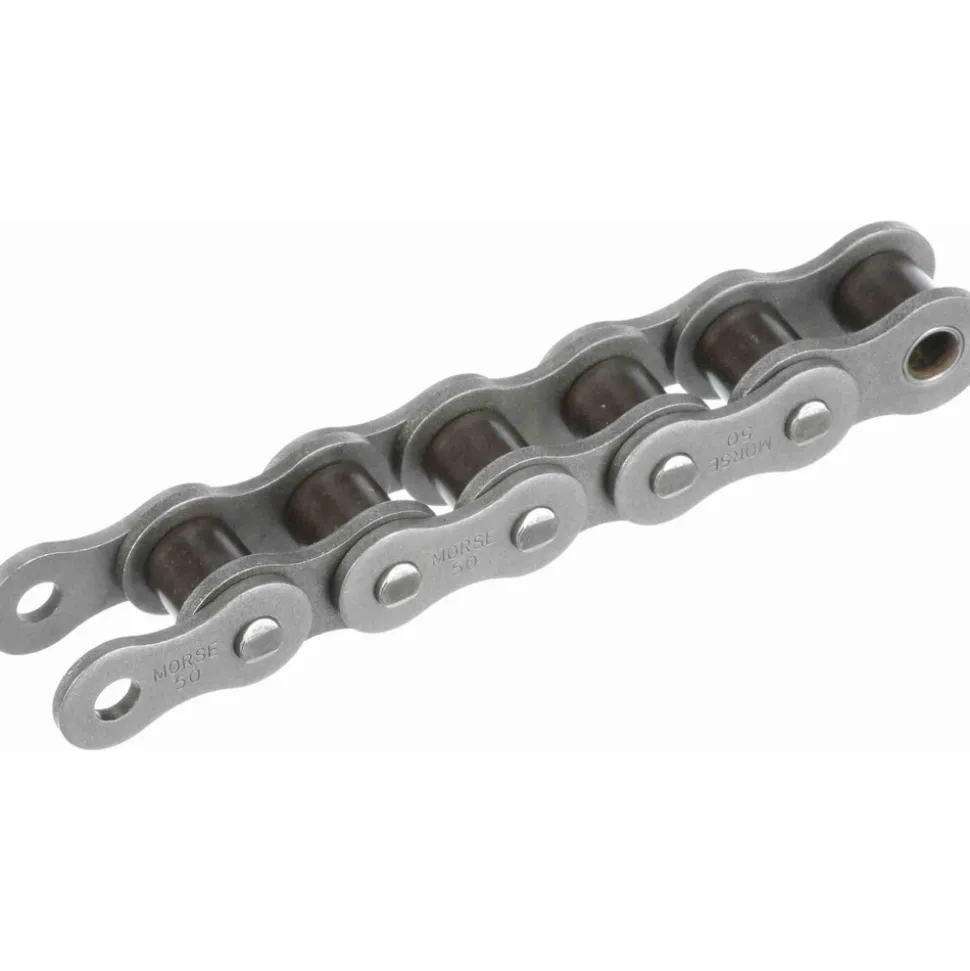 Roller Chain: Standard Riveted, 5/8" Pitch, 50 Trade, 10' Long, 1 Strand