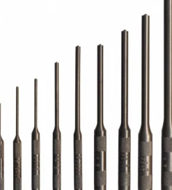 Roll Pin Punch Set: 9 Pc, 0.0625 to 0.3125