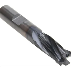 Roughing End Mill: 3/8" Dia, 4 Flute, Single End, Solid Carbide