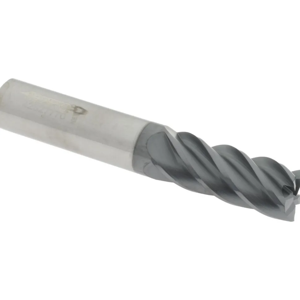 Roughing & Finishing End Mill: 1/2" Dia, 5 Flute, Solid Carbide