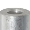 Round Circuit Board Spacer: 1/4" Screw, 5/8" OAL, 0.257" ID, 1/2" OD, Aluminum