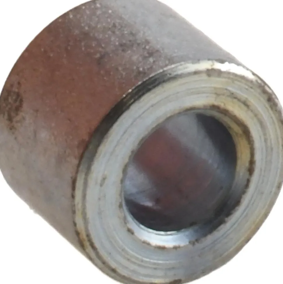 Round Circuit Board Spacer: 1/4" Screw, 3/8" OAL, 0.257" ID, 1/2" OD, Steel