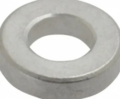 Round Circuit Board Spacer: 1/4" Screw, 1/8" OAL, 0.257" ID, 1/2" OD, Aluminum