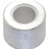 Round Circuit Board Spacer: 1/4" Screw, 3/8" OAL, 0.257" ID, 1/2" OD, Aluminum