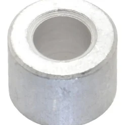 Round Circuit Board Spacer: 1/4" Screw, 3/8" OAL, 0.257" ID, 1/2" OD, Aluminum
