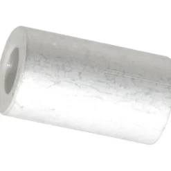 Round Circuit Board Spacer: 1/4" Screw, 7/8" OAL, 0.257" ID, 1/2" OD, Aluminum