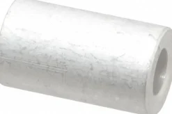 Round Circuit Board Spacer: 1/4" Screw, 7/8" OAL, 0.257" ID, 1/2" OD, Aluminum