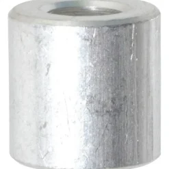 Round Circuit Board Spacer: 1/4" Screw, 1/2" OAL, 0.257" ID, 1/2" OD, Aluminum