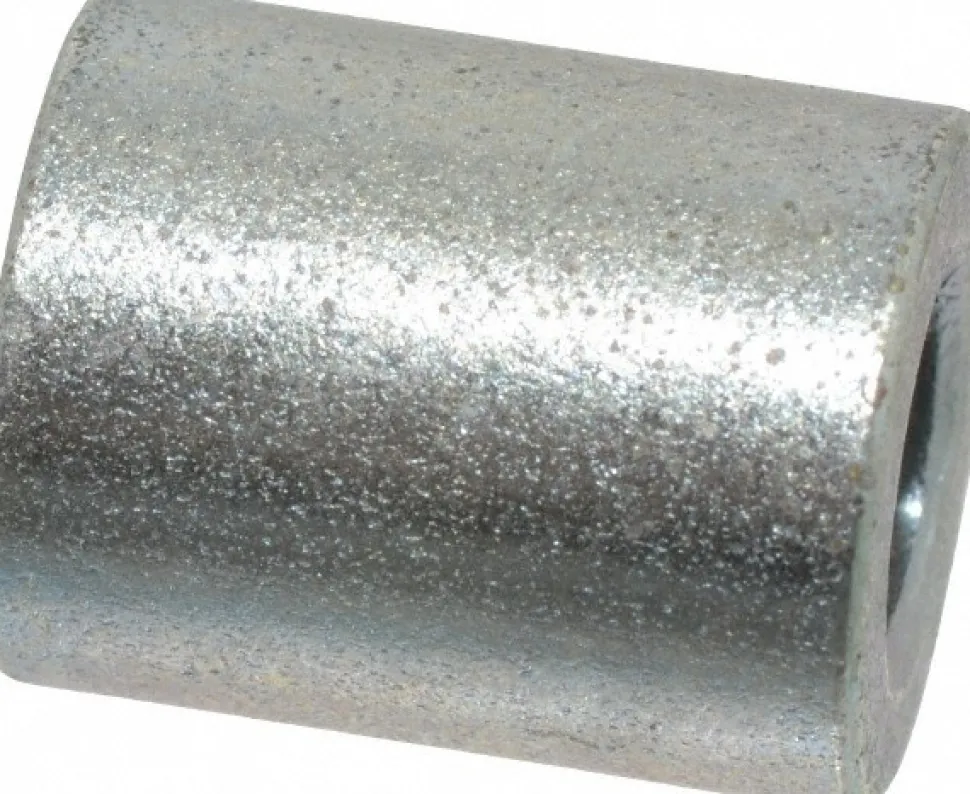 Round Circuit Board Spacer: 1/4" Screw, 5/8" OAL, 0.257" ID, 1/2" OD, Steel