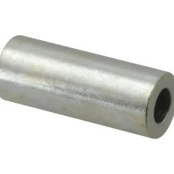 Round Circuit Board Spacer: 1/4" Screw, 1-1/4" OAL, 0.257" ID, 1/2" OD, Steel