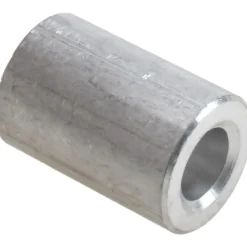 Round Circuit Board Spacer: 1/4" Screw, 3/4" OAL, 0.257" ID, 1/2" OD, Aluminum