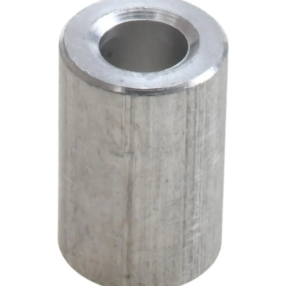 Round Circuit Board Spacer: 1/4" Screw, 3/4" OAL, 0.257" ID, 1/2" OD, Aluminum