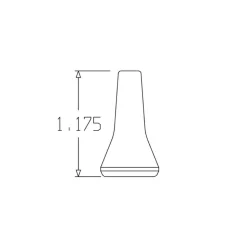Round Coolant Hose Nozzle: 1/8" Nozzle Dia, Acetal