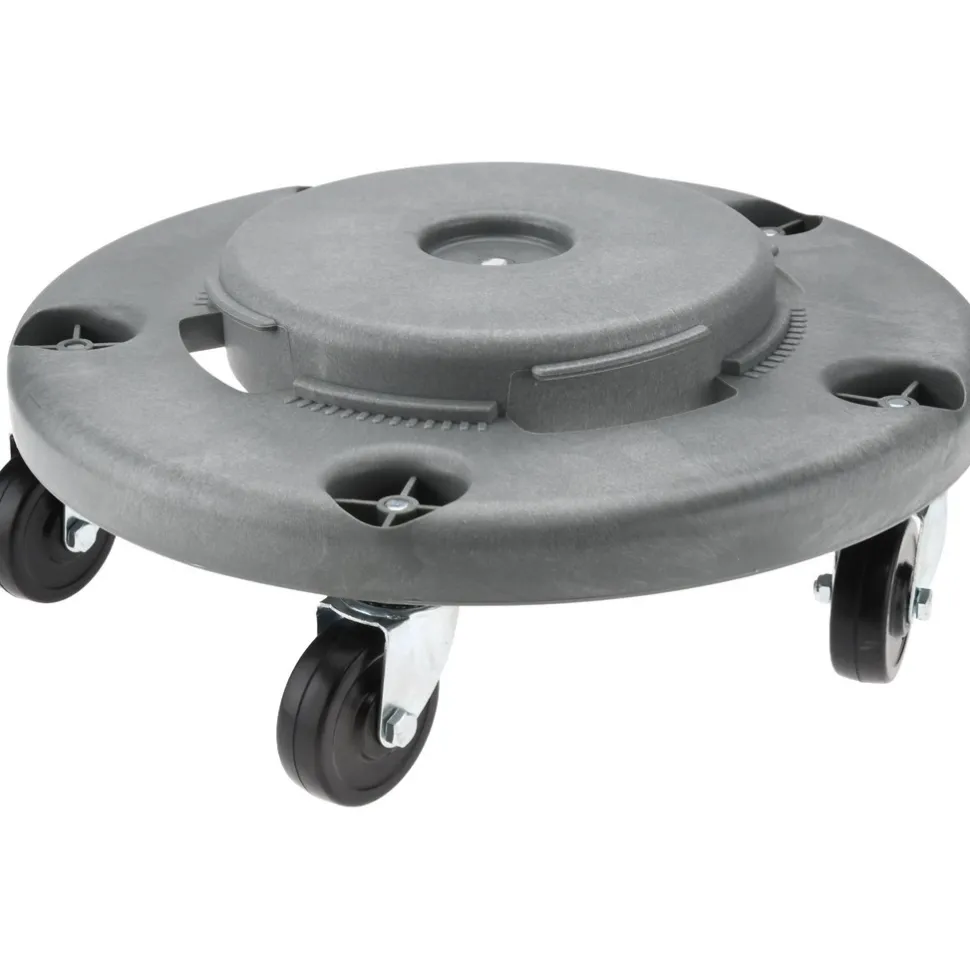 Round Polyethylene Twist-On Trash Can Dolly