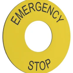 Round, PVC Legend Plate - Emergency Stop
