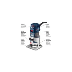 Router Kits; Router Type: D-Handle; Speed (RPM): 15000-30000; Collet Size (Inch): 1/4; Collet Size: 1/4 in; Cord Length: 10.0 ft; For Use With: Offset Base PR004; Subbase for Threaded Template Guides PR110; Edge Guide PR102; Plastic Cover for Fixed Base PR008; Tilt Base PR005; Plunge Base PR011