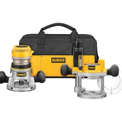 Router Kits; Router Type: Fixed/Plunge Combination; Speed (RPM): 24000; Collet Size (Inch): 1/2; 1/4; Collet Size: 1/2;1/4 in; Cord Length: 8.0 ft; Includes: DW618M motor pack;DW6184 fixed base;DW6182 plunge base;1/4" and 1/2" collets;Wrench;Large hole sub base;Vacuum adapter;Soft Bag
