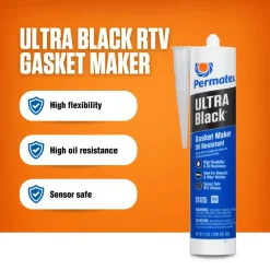 RTV Silicone Gasket Maker, Ultra Black, 13 oz