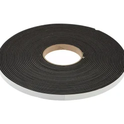 Rubber Roll: Closed Cell, Neoprene Spring Blend, 1/8" Thick, 1/2" Wide, 50.000' Long, Black