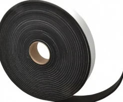 Rubber Roll: Closed Cell, Neoprene Spring Blend, 1/4" Thick, 2" Wide, 50.000' Long, Black
