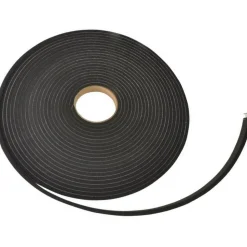 Rubber Roll: Closed Cell, Neoprene Spring Blend, 1/4" Thick, 3/4" Wide, 50.000' Long, Black