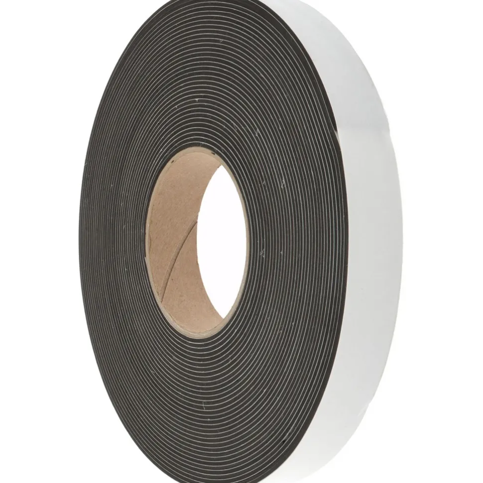 Rubber Roll: Closed Cell, Neoprene Spring Blend, 1/16" Thick, 1" Wide, 50.000' Long, Black