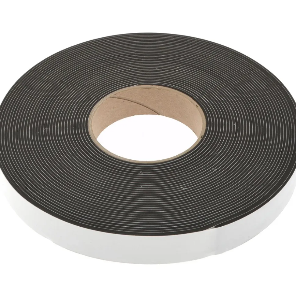 Rubber Roll: Closed Cell, Neoprene Spring Blend, 1/16" Thick, 1" Wide, 50.000' Long, Black