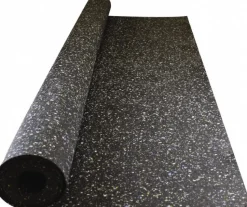 Rubber Roll: Recycled Rubber, 1/8" Thick, 48" Wide, 10.000' Long, Black