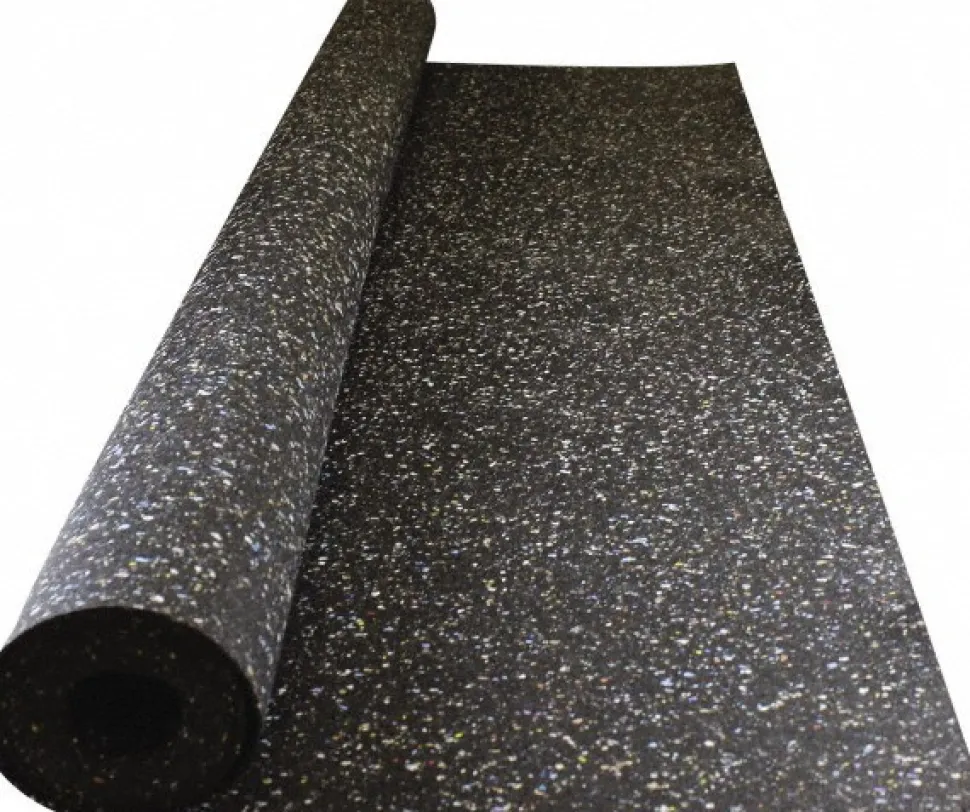Rubber Roll: Recycled Rubber, 1/8" Thick, 48" Wide, 10.000' Long, Black