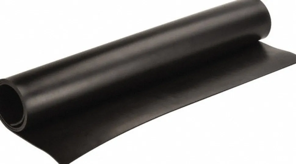 Rubber Sheet: Neoprene Spring Blend, 1/8" Thick, 24" Wide, 3.000' Long, Black