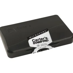 Rubber Stamp Accessories: Type: micropore, stamp pad; Color: Black; Depth (Inch): 0.4000; Container Size: 2-3/4 in x 4-1/4 in