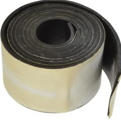 Rubber Strip: Buna-N, 1/8" Thick, 2" Wide, 5.000' Long, Black