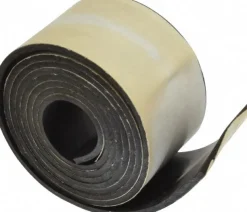 Rubber Strip: Buna-N, 1/8" Thick, 2" Wide, 5.000' Long, Black