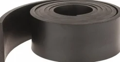 Rubber Strip: Neoprene, 1/4" Thick, 2" Wide, 5.000' Long, Black