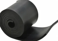 Rubber Strip: Neoprene, 1/4" Thick, 4" Wide, 5.000' Long, Black